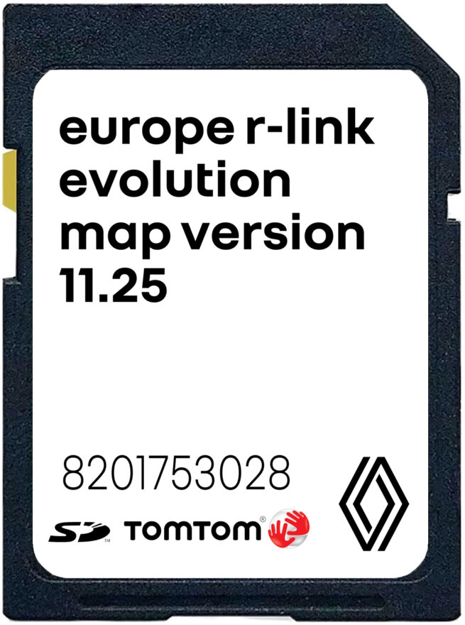 Renault R-Link Evolution TomTom 11.25 SD-Karte Europa | 2024-2025 | Teilenummer: 8201753028