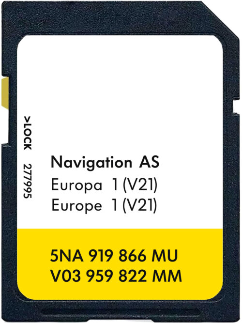 VOLKSWAGEN DISCOVER MEDIA MIB2 AS V21 SD-Karte Europa 32GB | 2025-2026 | Teilenummer: 5NA919866MU