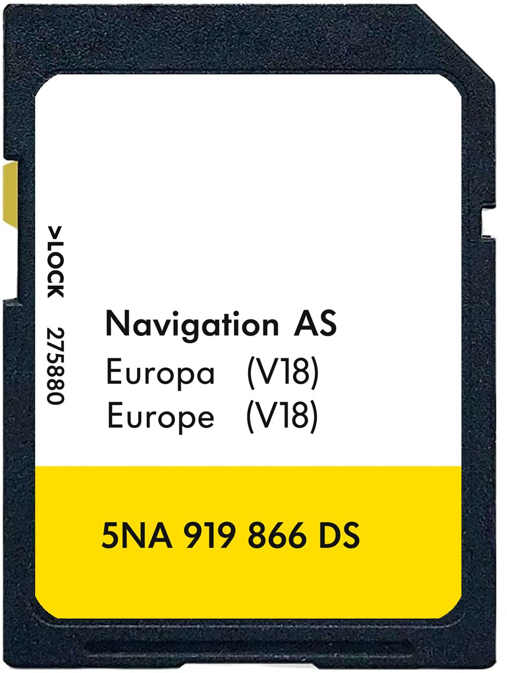VOLKSWAGEN DISCOVER MEDIA MIB2 AS V18 SD-Karte Europa 32GB | Teilenummer: 5NA919866DS