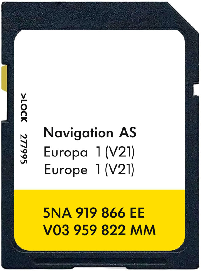 VOLKSWAGEN DISCOVER MEDIA MIB2 AS V21 SD Card Europe 32GB | 2025-2026 | Part number: 5NA919866EE