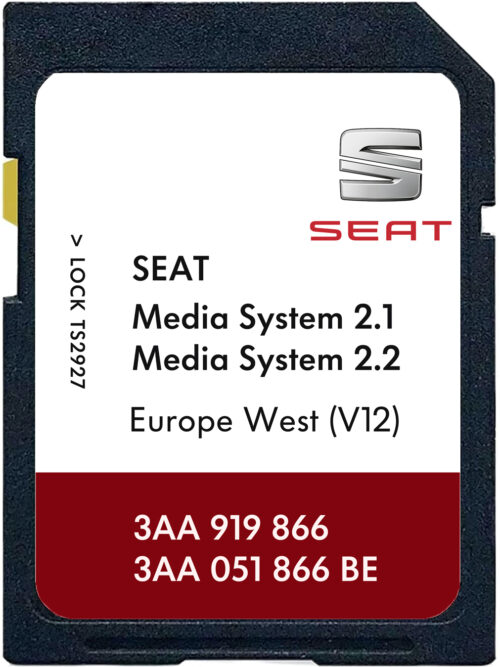 Seat Mediasystem 2.1 / Mediasystem 2.2 SD Card West Europe V12 | Part number: 3AA919866 3AA051866BE